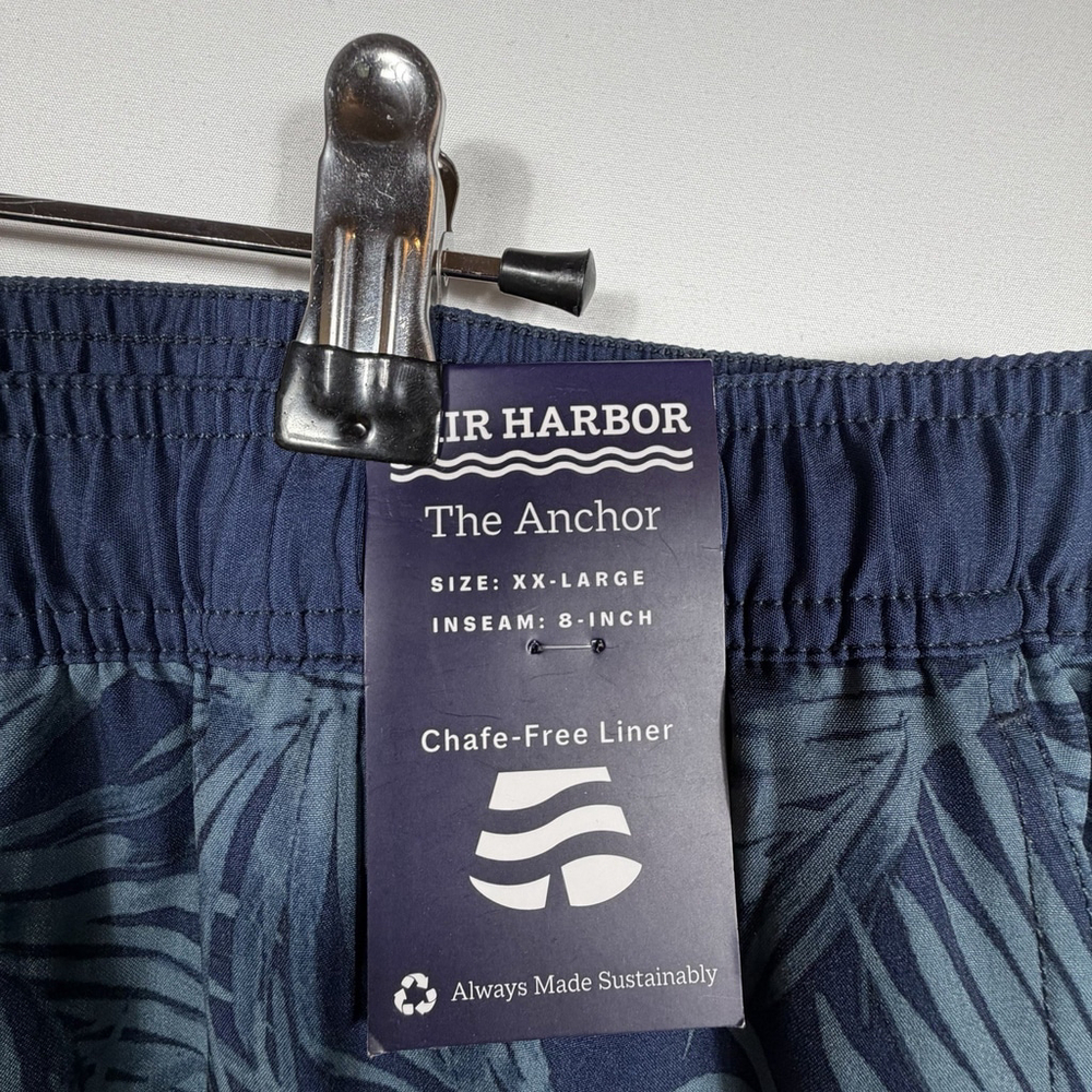 Fair Harbor Shorts Mens Navy The Anchor Floral Tropical Lined Size 2X - Picture 6 of 8